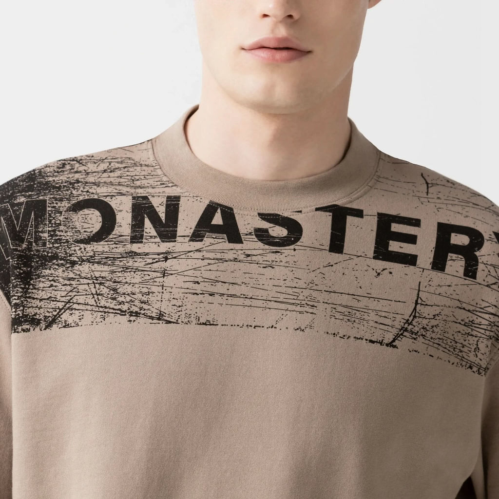 GIBBON T - SHIRT OVERSIZED MEN TAUPE GRAY - Monastery | Tienda Oficial Colombia