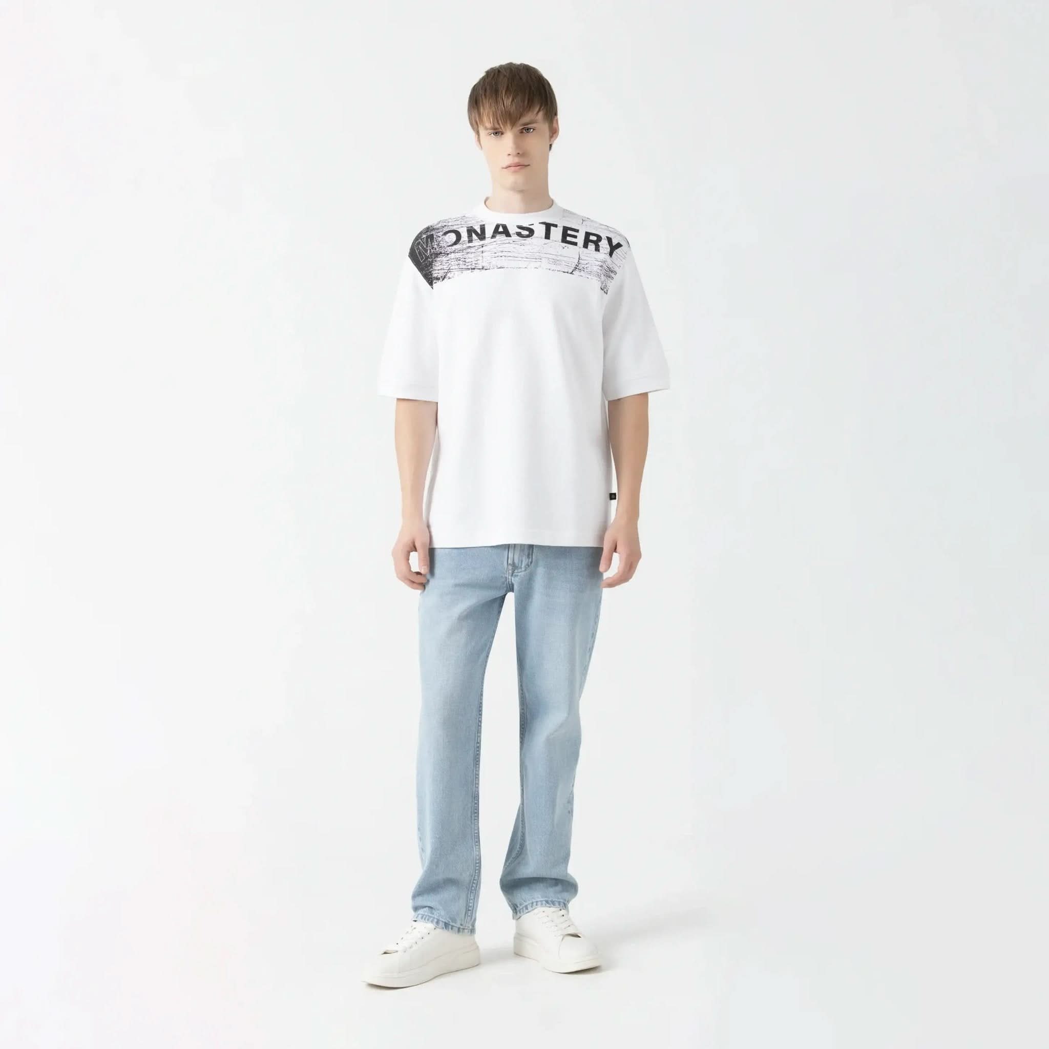 GIBBON T - SHIRT OVERSIZED MEN WHITE - Monastery | Tienda Oficial Colombia