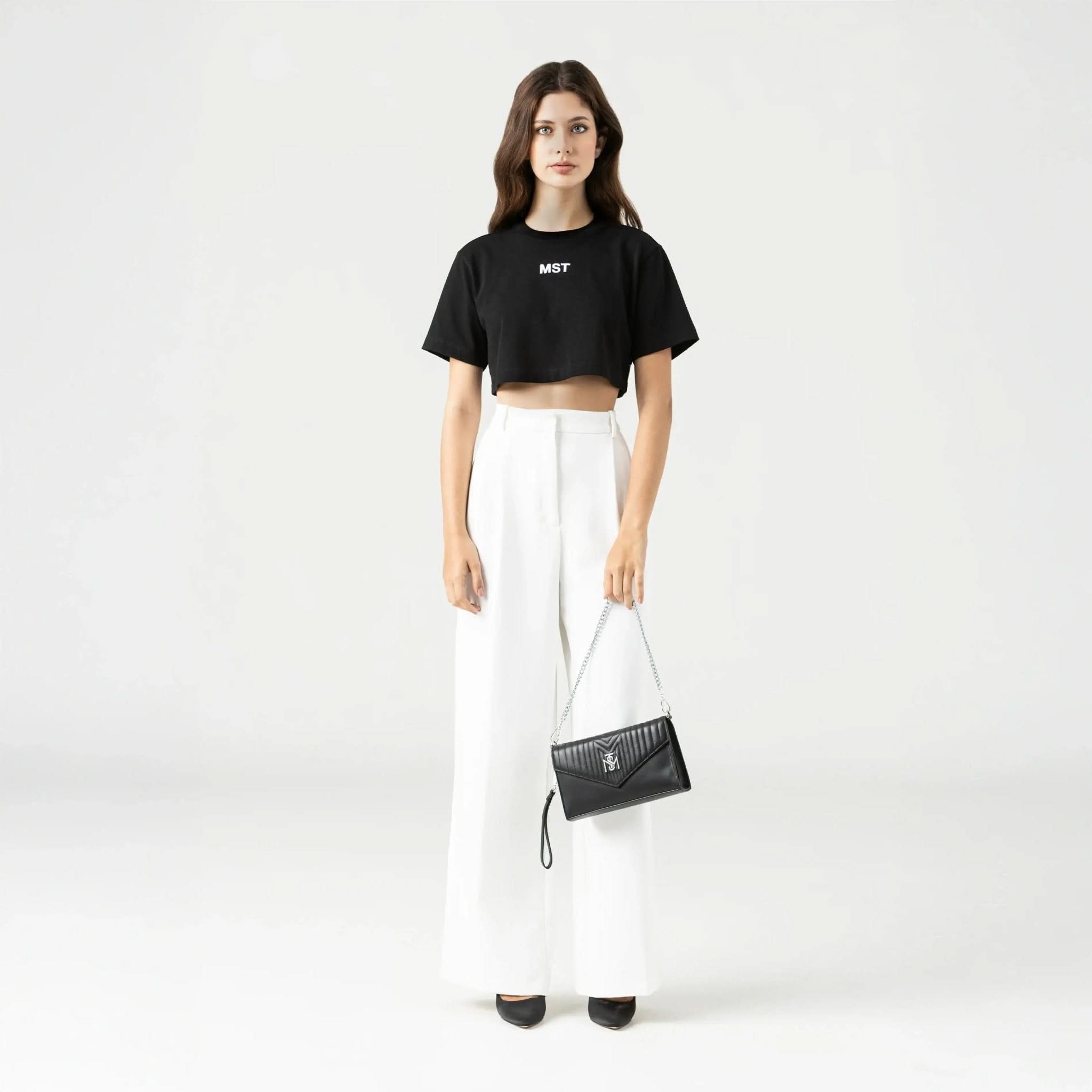 INDIRA CROP TOP WOMEN BLACK - Monastery | Tienda Oficial Colombia