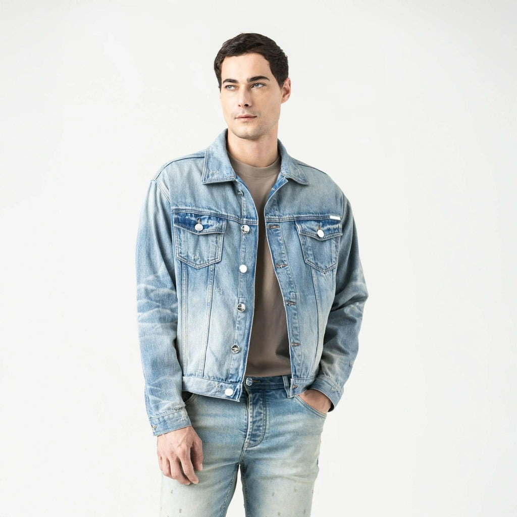 IZAN JACKET MEN BLUE DENIM - Monastery | Tienda Oficial Colombia