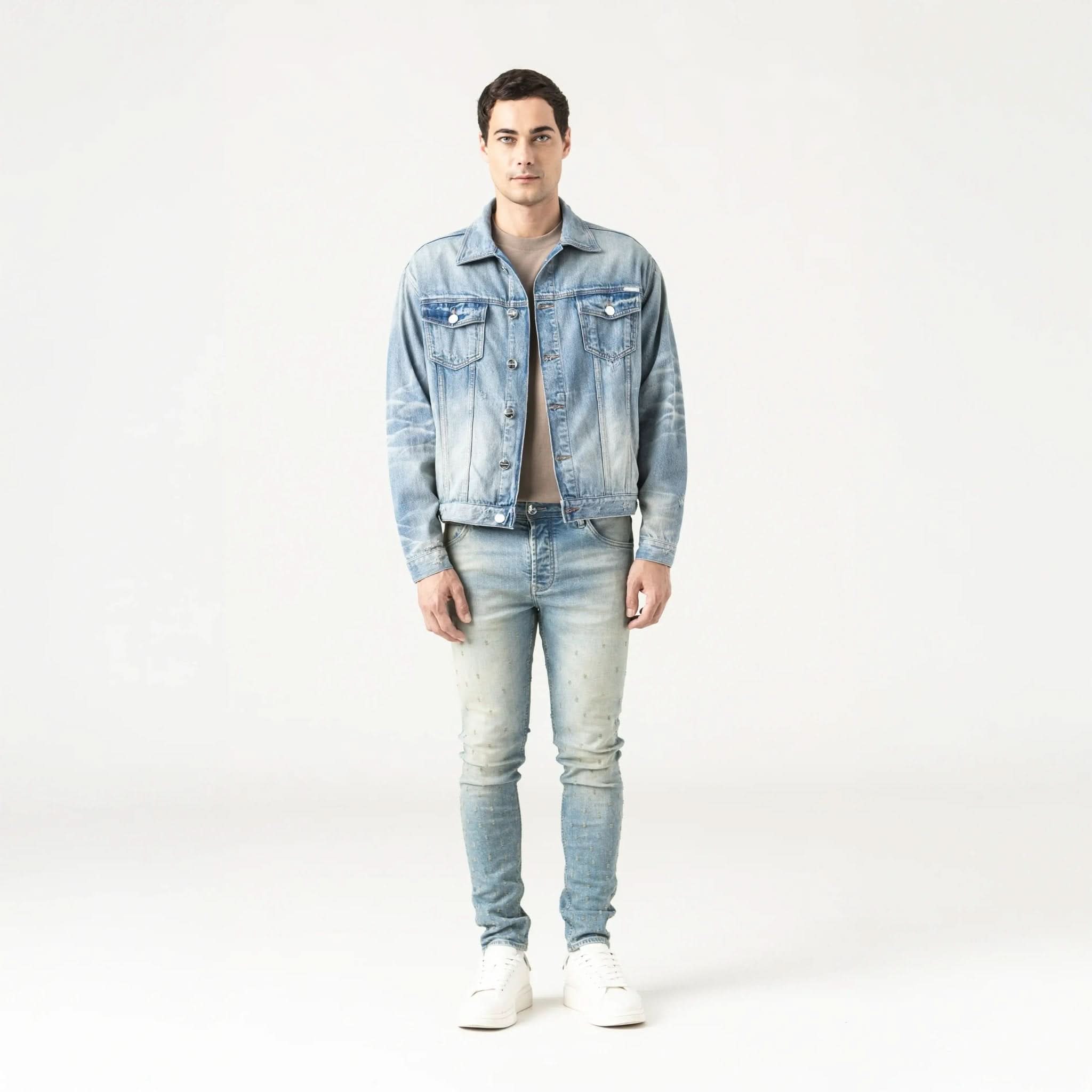IZAN JACKET MEN BLUE DENIM - Monastery | Tienda Oficial Colombia