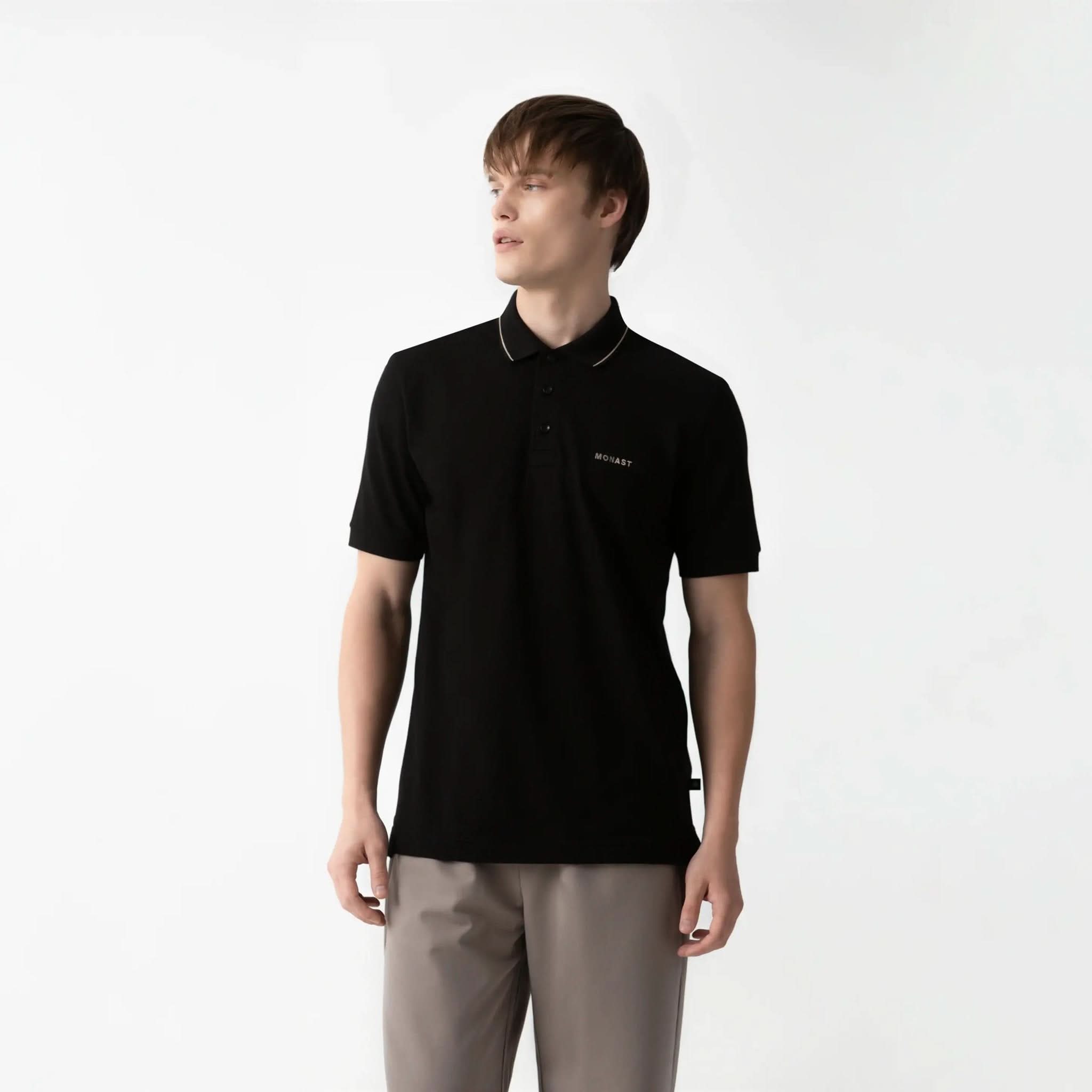 JASSO POLO MEN BLACK - Monastery | Tienda Oficial Colombia
