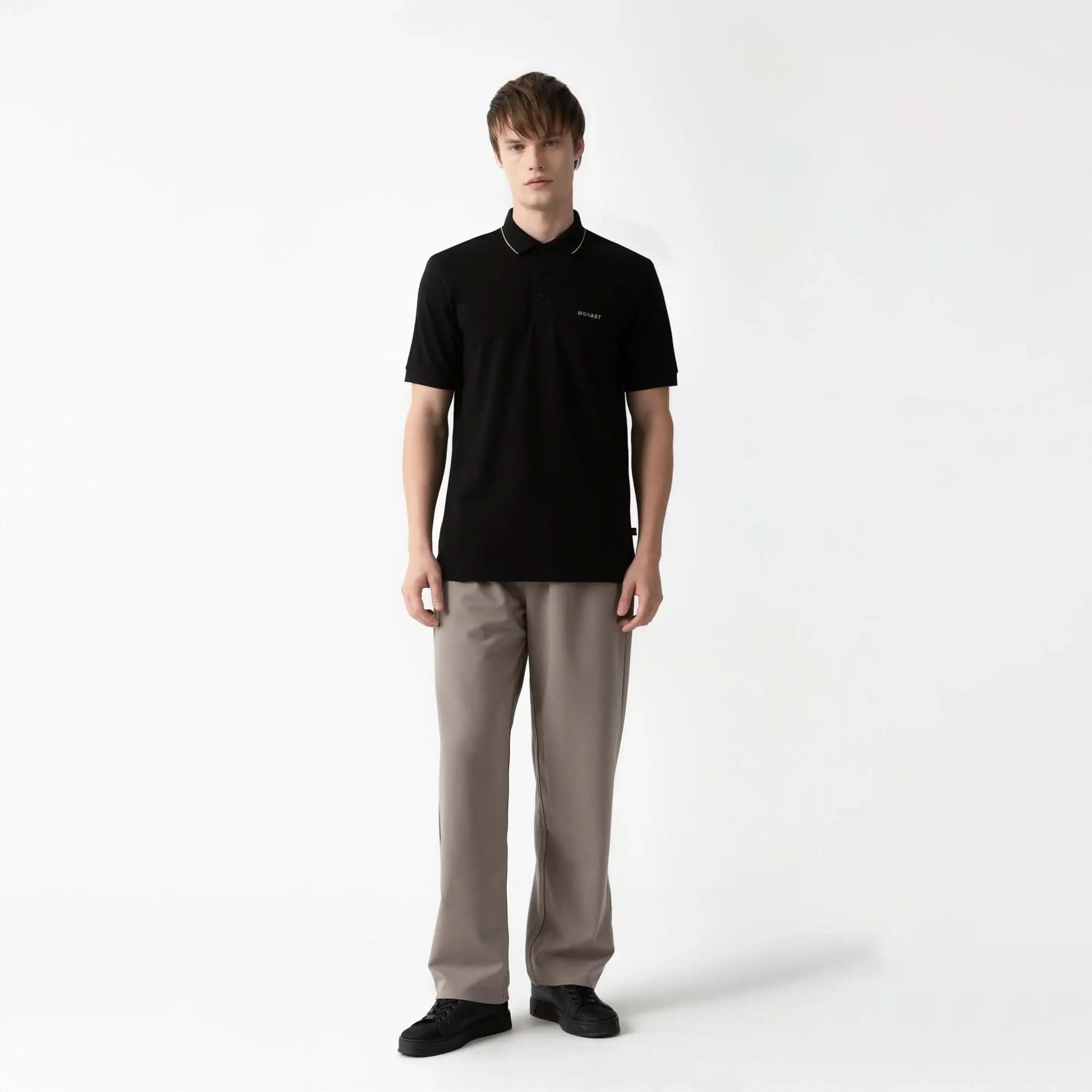 JASSO POLO MEN BLACK - Monastery | Tienda Oficial Colombia