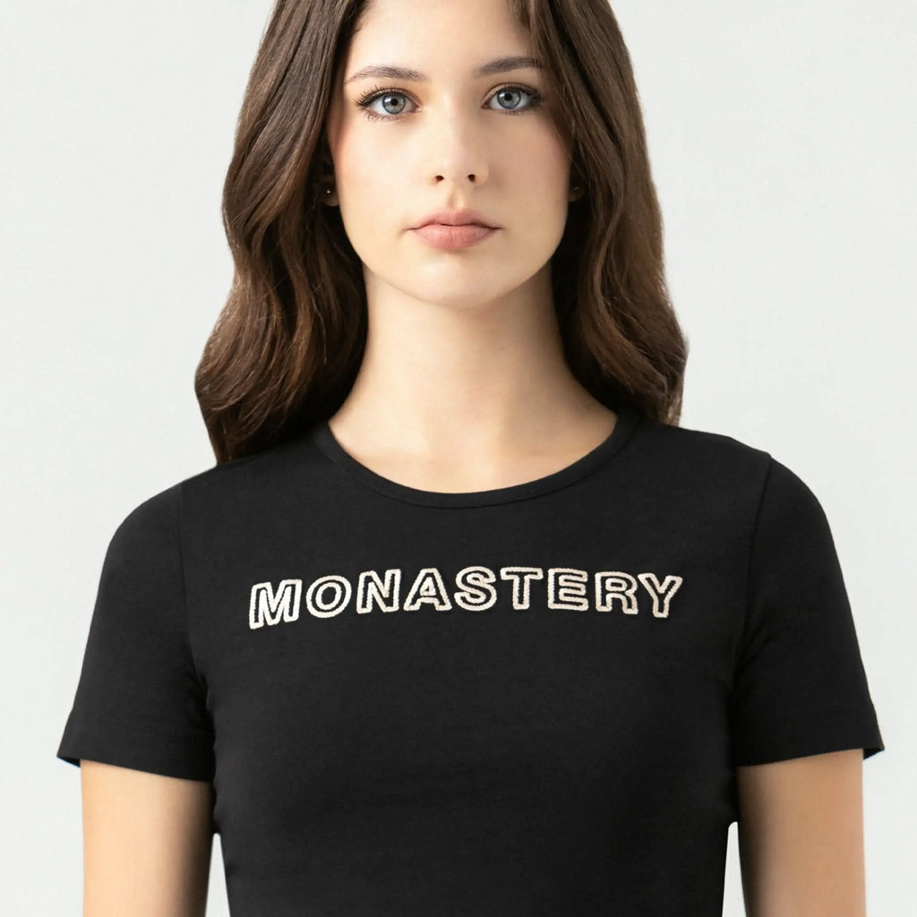 KAIA CROP TOP WOMEN BLACK - Monastery | Tienda Oficial Colombia