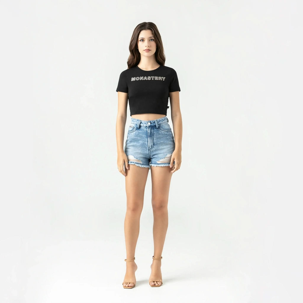 KAIA CROP TOP WOMEN BLACK - Monastery | Tienda Oficial Colombia