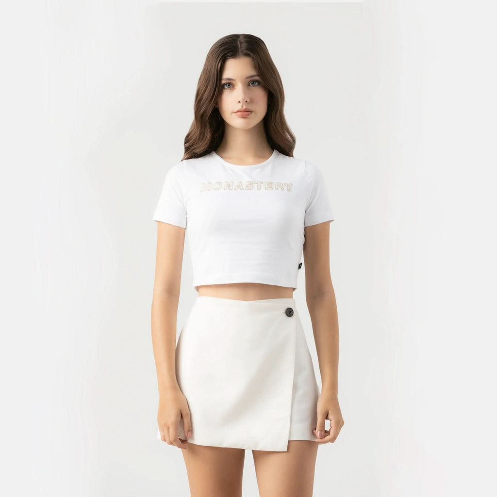 KAIA CROP TOP WOMEN WHITE - Monastery | Tienda Oficial Colombia