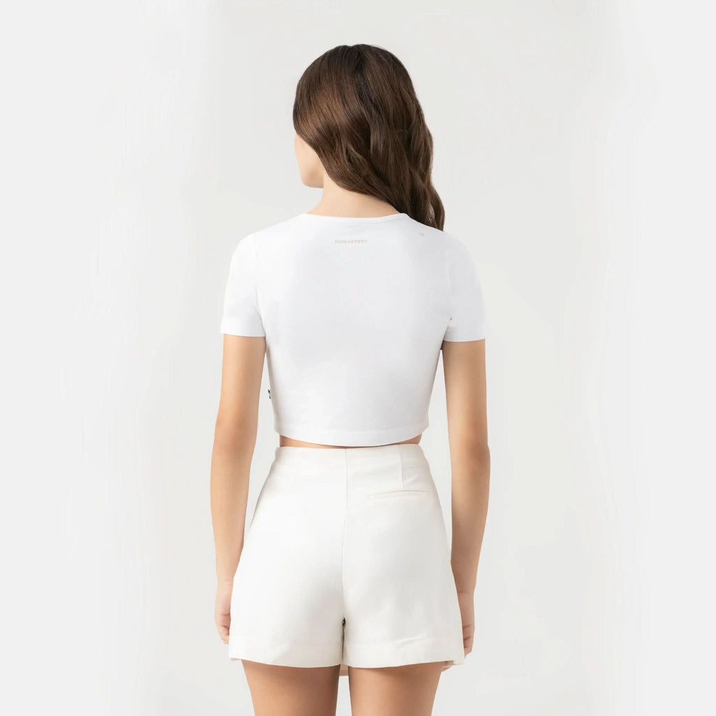 KAIA CROP TOP WOMEN WHITE - Monastery | Tienda Oficial Colombia