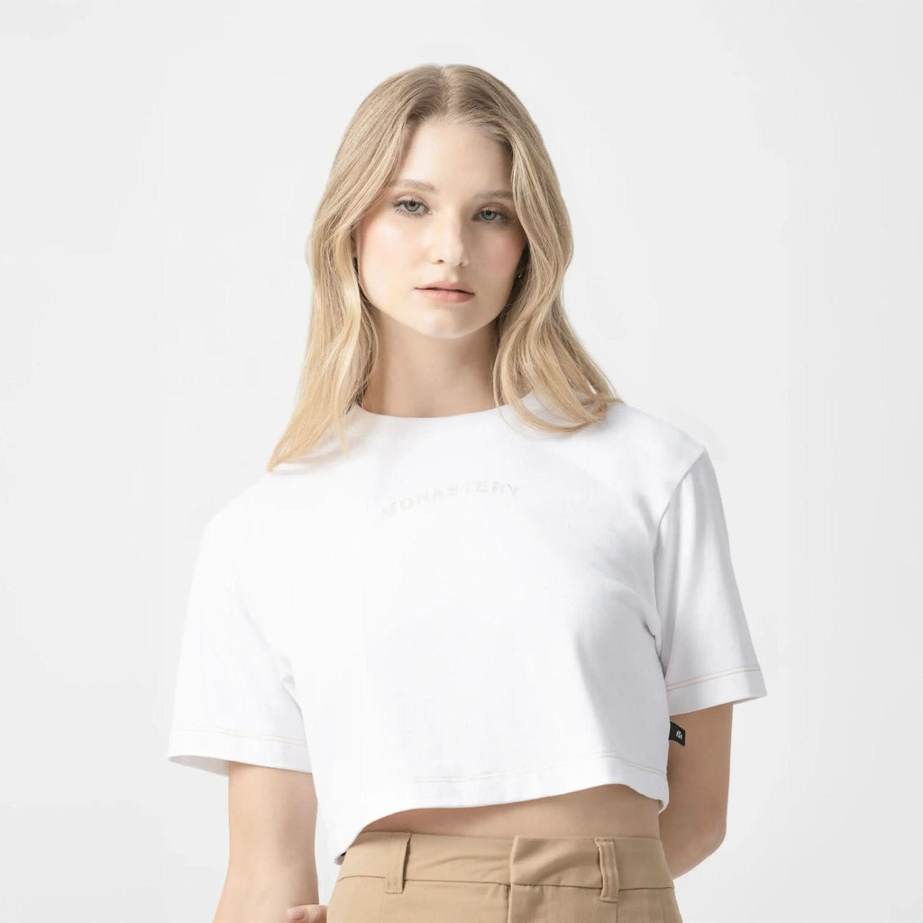 KEONA CROP TOP WOMEN WHITE - Monastery | Tienda Oficial Colombia