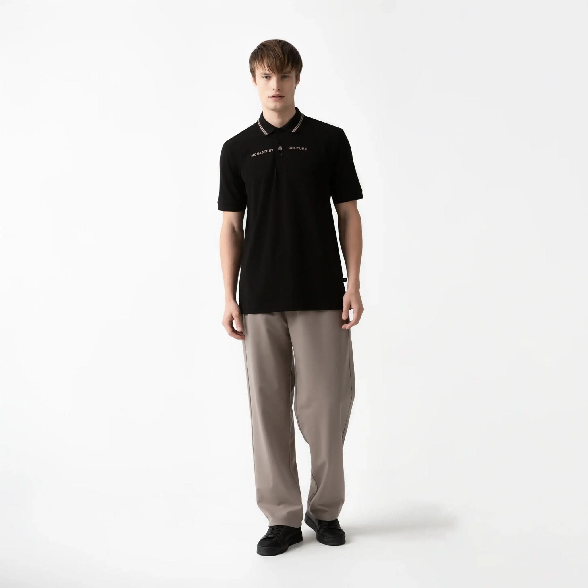 KORION POLO MEN BLACK - Monastery | Tienda Oficial Colombia