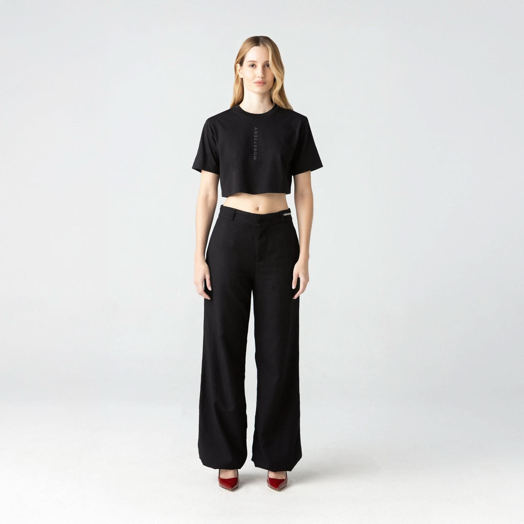 LIAO CROP TOP WOMEN BLACK - Monastery | Tienda Oficial Colombia