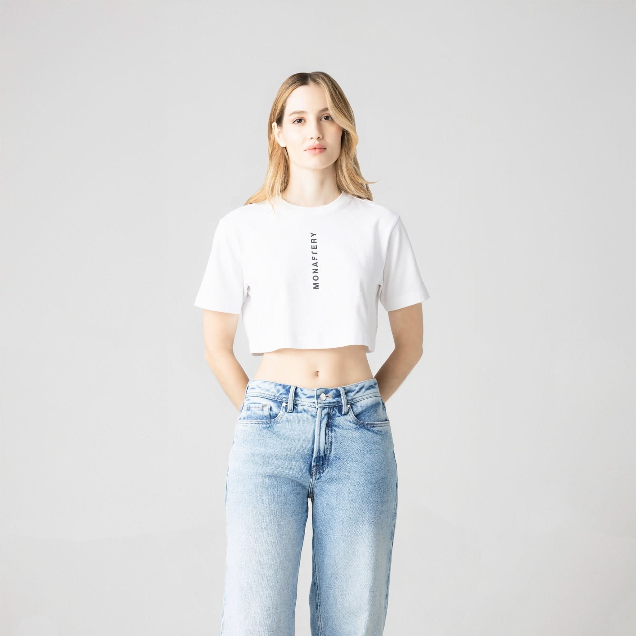 LIAO CROP TOP WOMEN WHITE - Monastery | Tienda Oficial Colombia