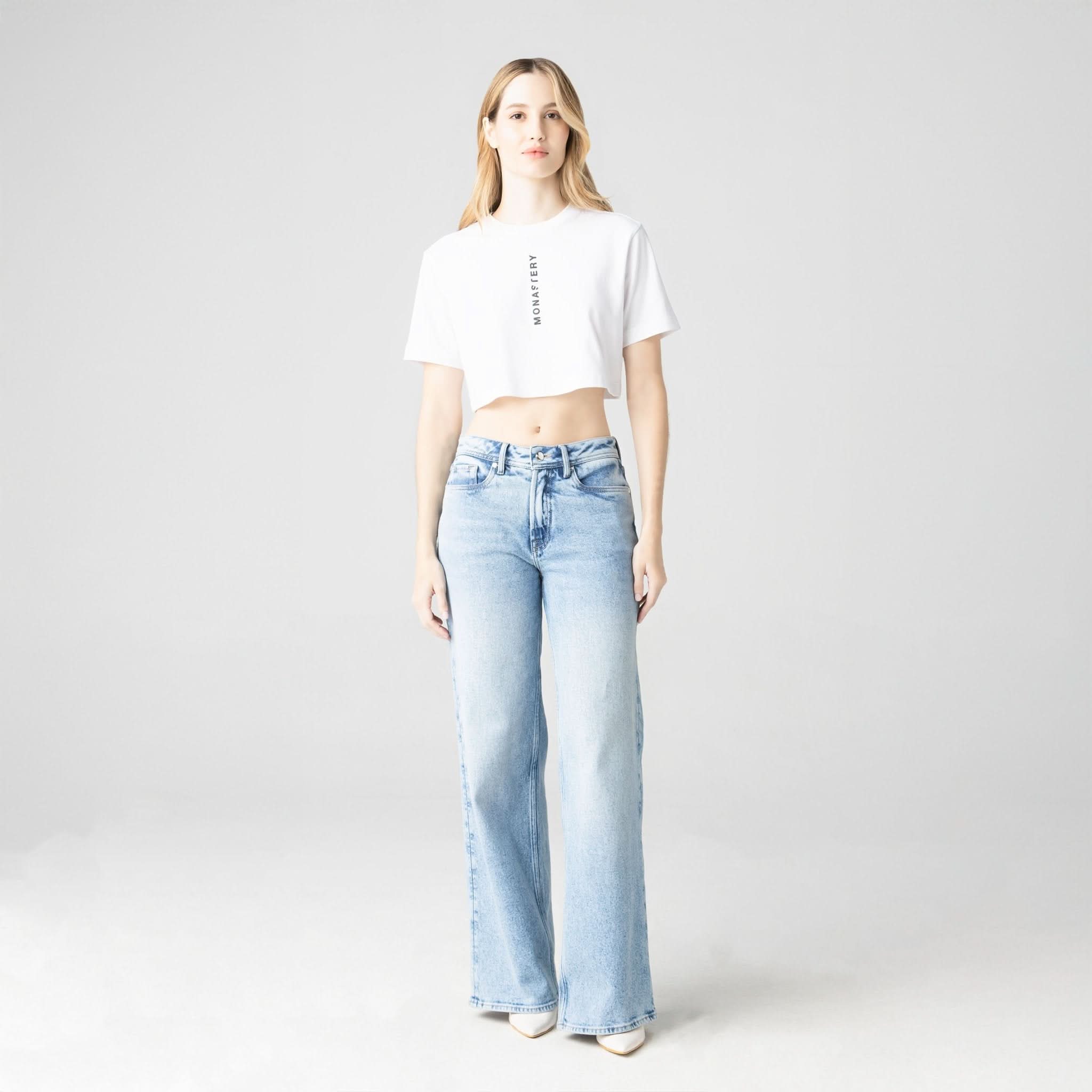 LIAO CROP TOP WOMEN WHITE - Monastery | Tienda Oficial Colombia