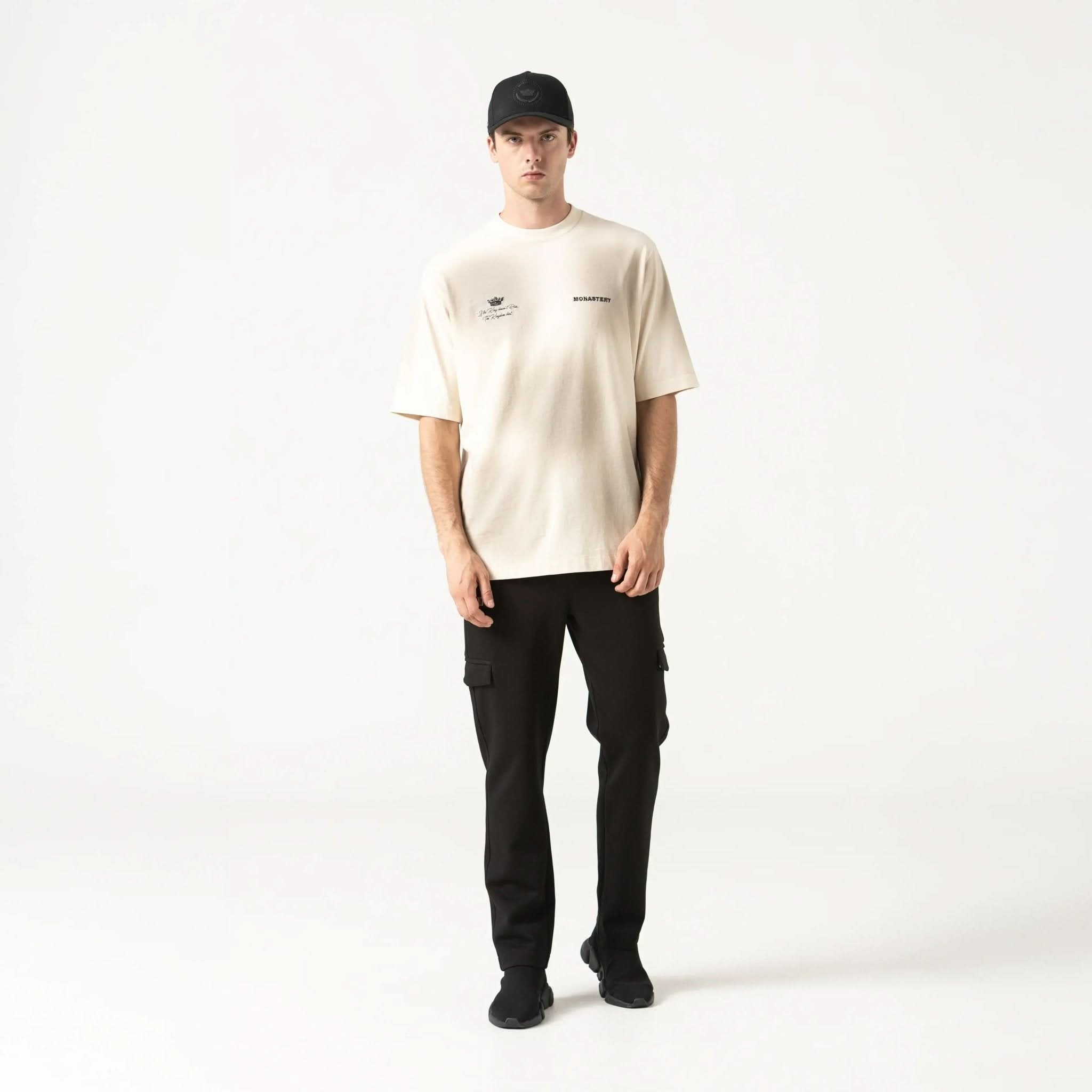 LOAN T - SHIRT OVERSIZED MEN WHITECAP GRAY - Monastery | Tienda Oficial Colombia