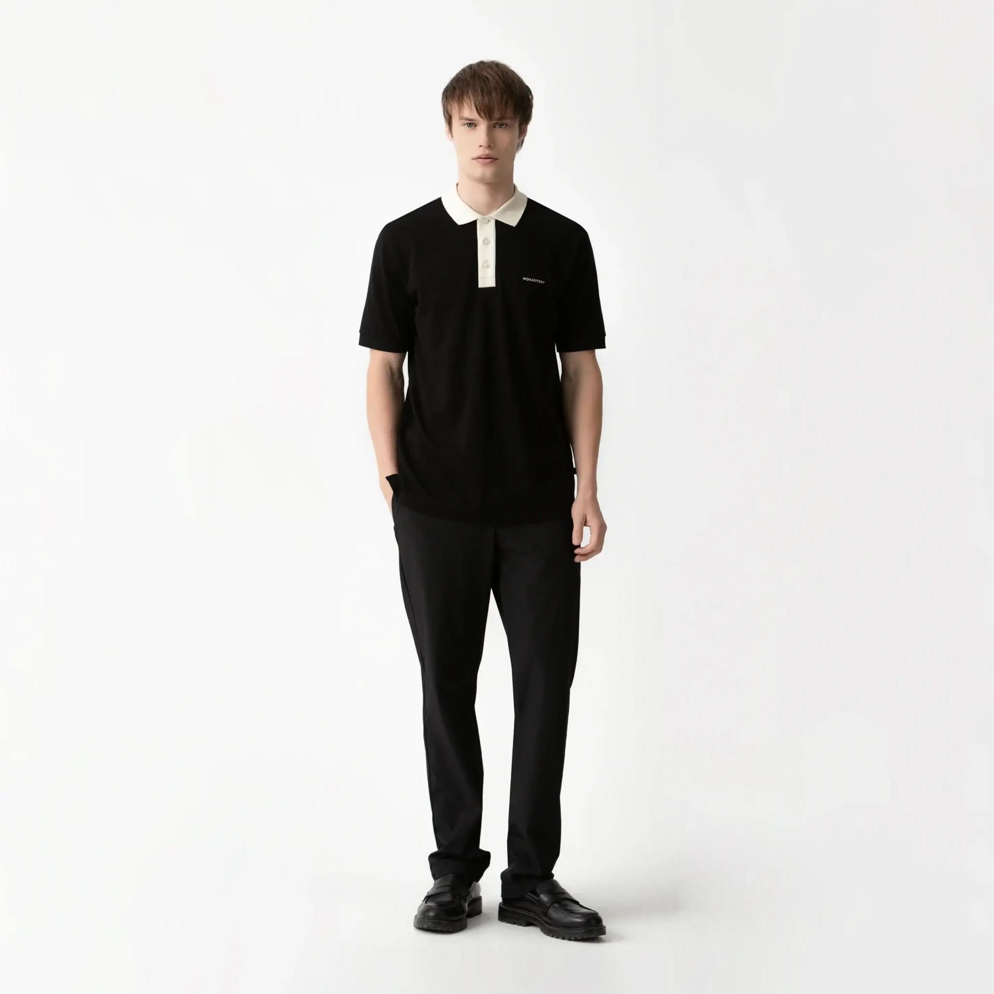 LYKOS POLO MEN BLACK - Monastery | Tienda Oficial Colombia