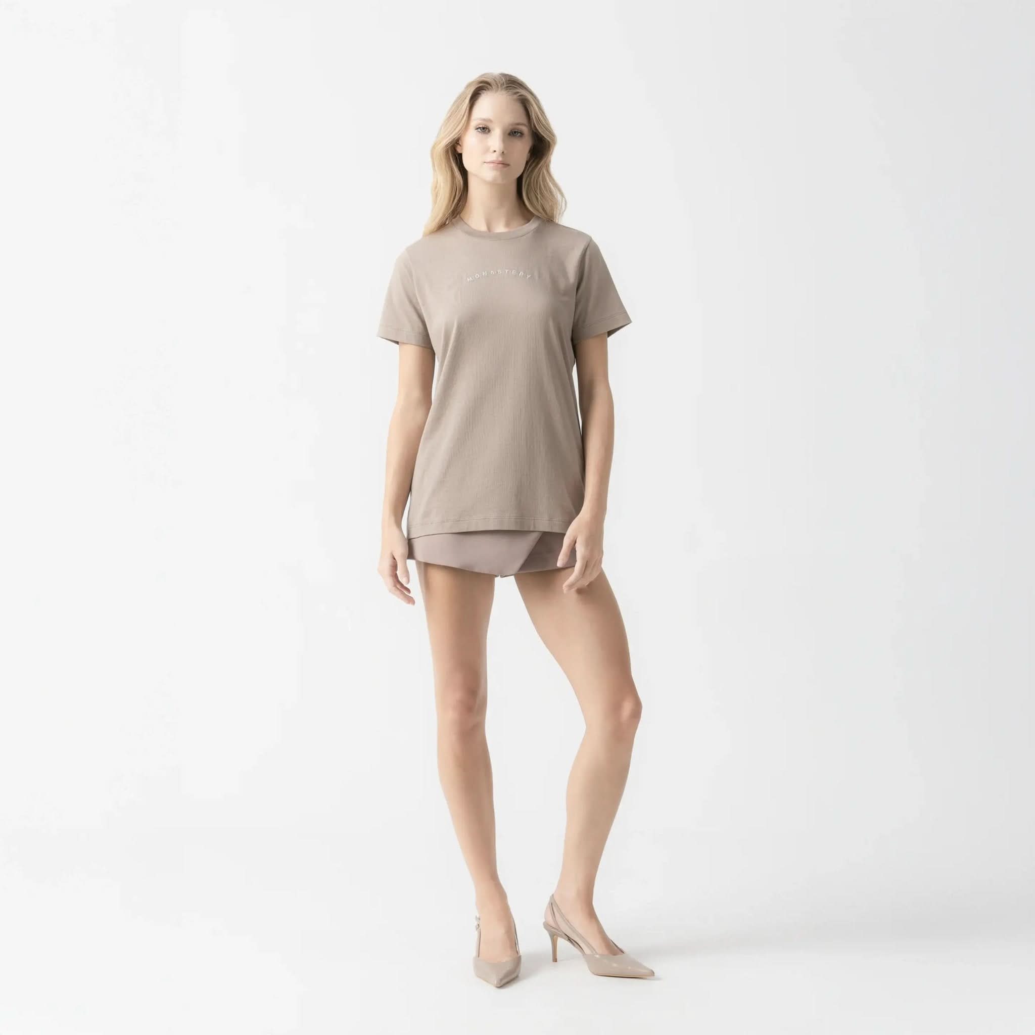 MERLE T - SHIRT WOMEN TAUPE GRAY - Monastery | Tienda Oficial Colombia