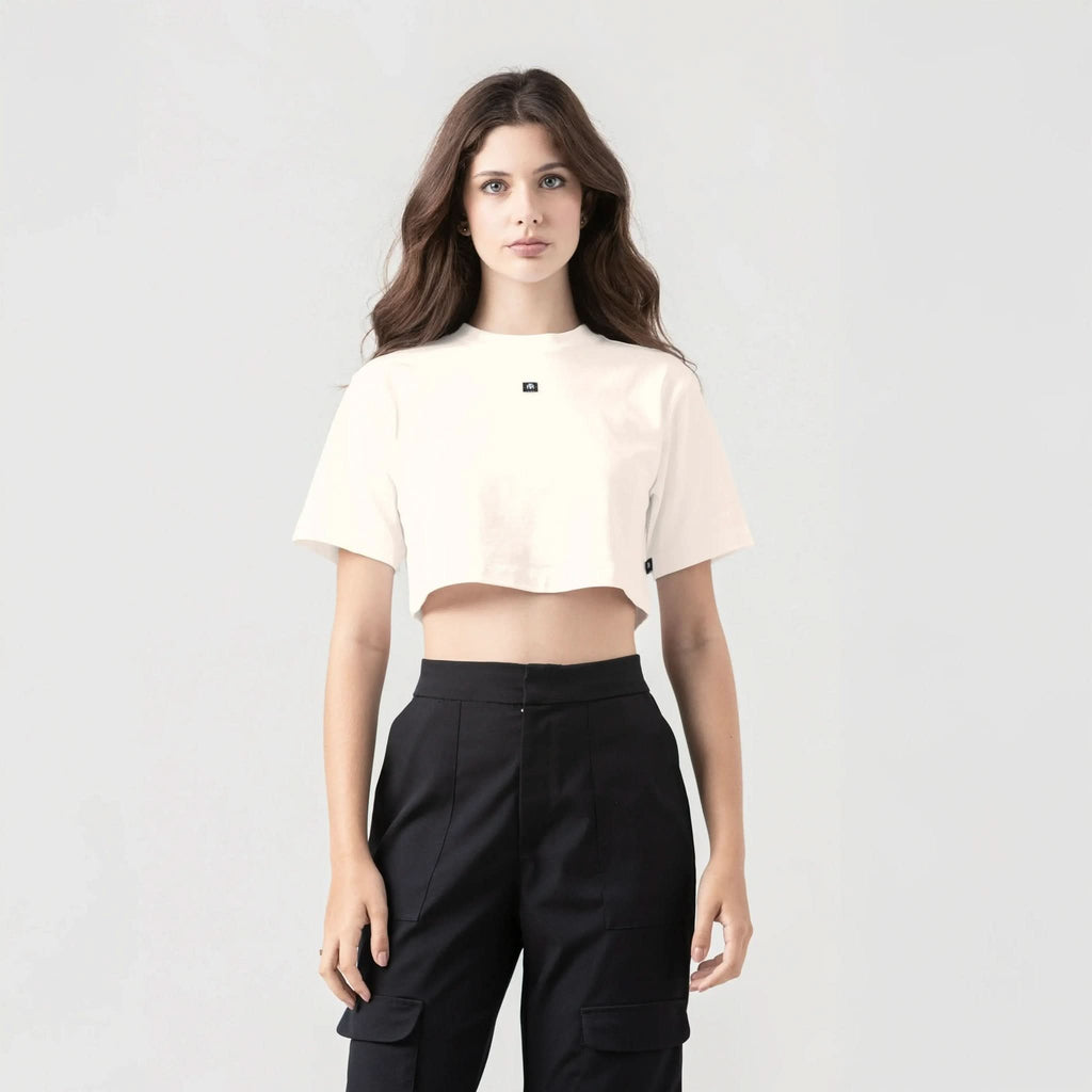 NAIA CROP TOP WOMEN WHITECAP GRAY - Monastery | Tienda Oficial Colombia