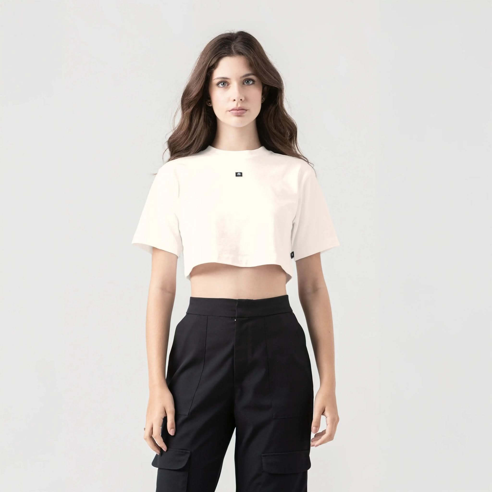 NAIA CROP TOP WOMEN WHITECAP GRAY - Monastery | Tienda Oficial Colombia