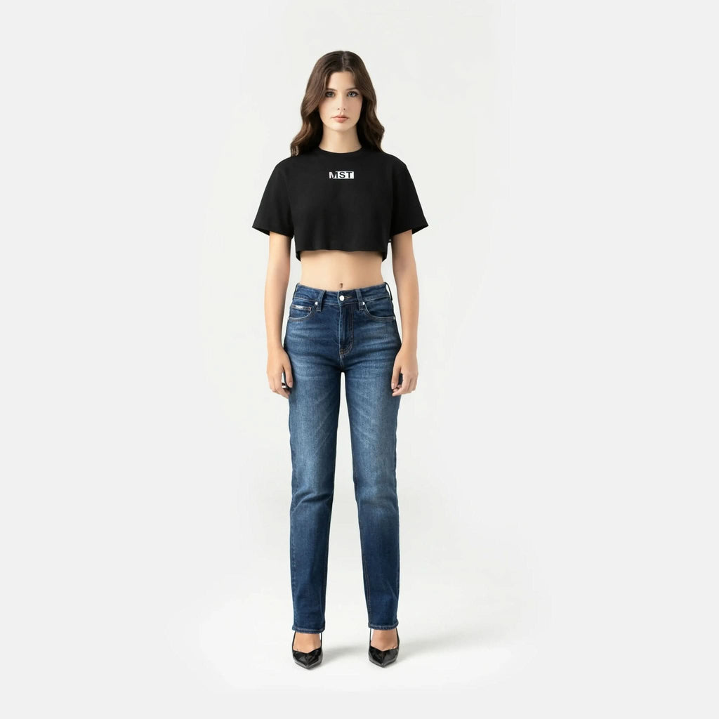 NASHI CROP TOP WOMEN BLACK - Monastery | Tienda Oficial Colombia