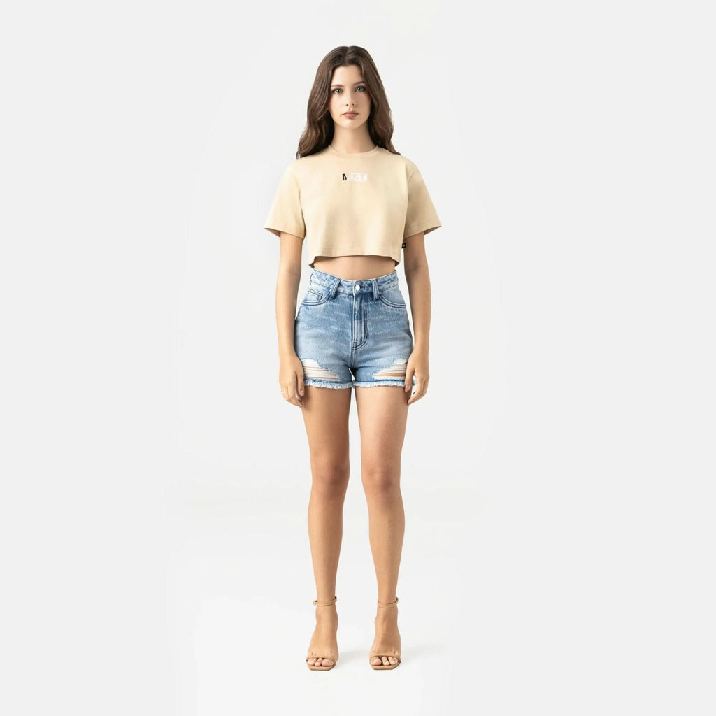 NASHI CROP TOP WOMEN IRISH CREAM - Monastery | Tienda Oficial Colombia