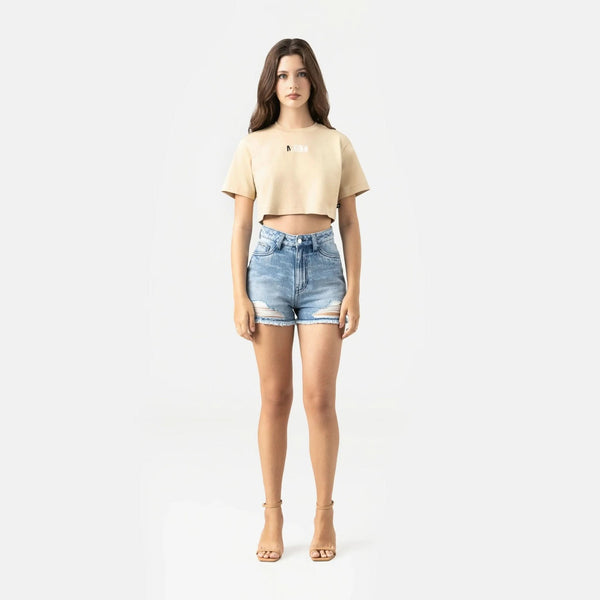 NASHI CROP TOP WOMEN IRISH CREAM · otra vista