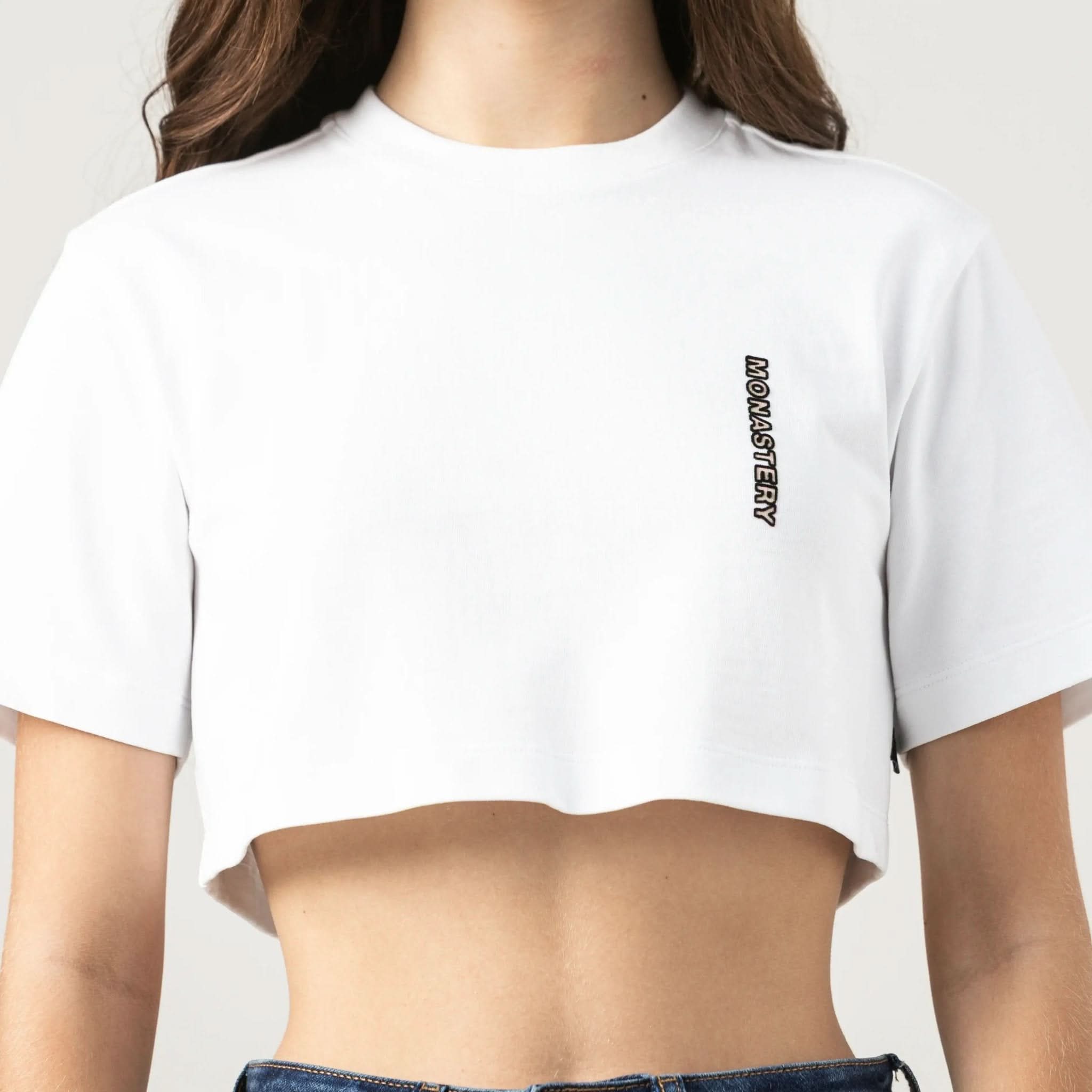 NEKANE CROP TOP WOMEN WHITE - Monastery | Tienda Oficial Colombia