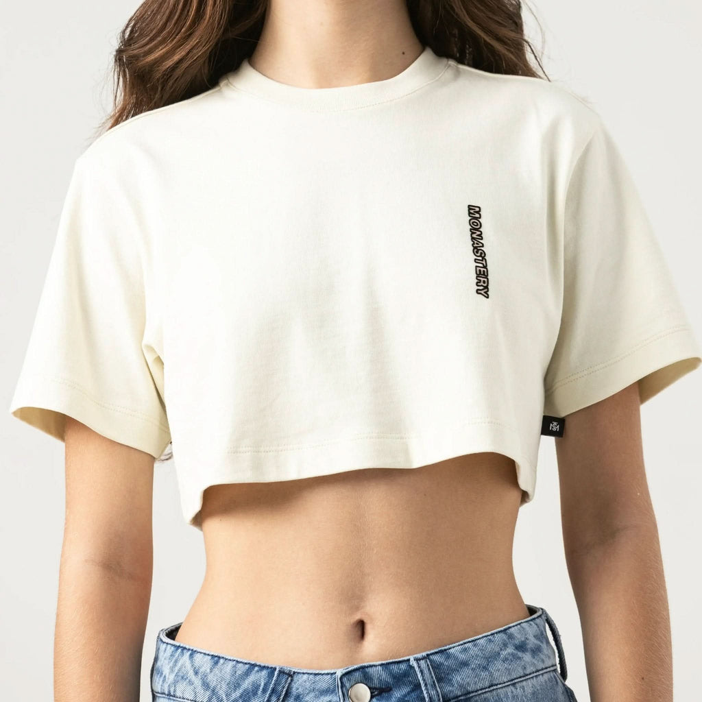 NEKANE CROP TOP WOMEN WHITE ASPARAGUS - Monastery | Tienda Oficial Colombia