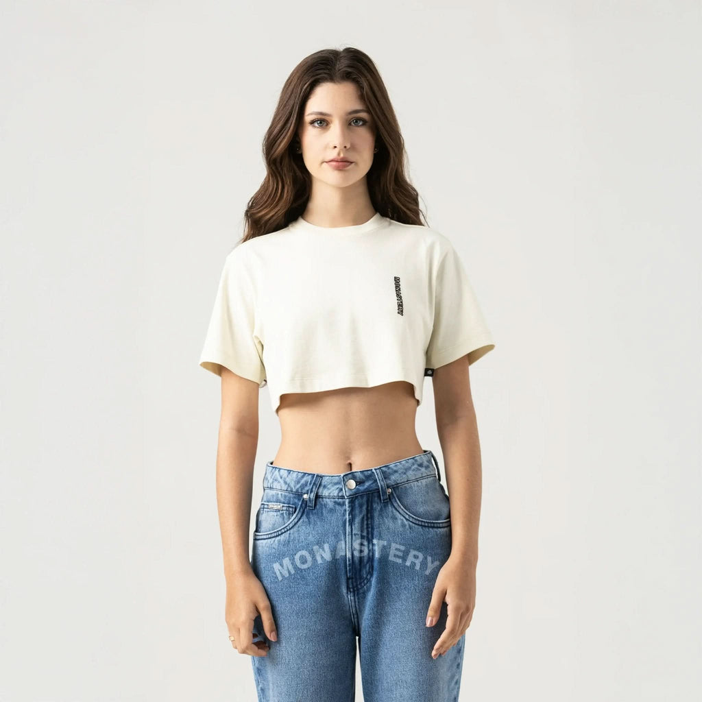 NEKANE CROP TOP WOMEN WHITE ASPARAGUS - Monastery | Tienda Oficial Colombia
