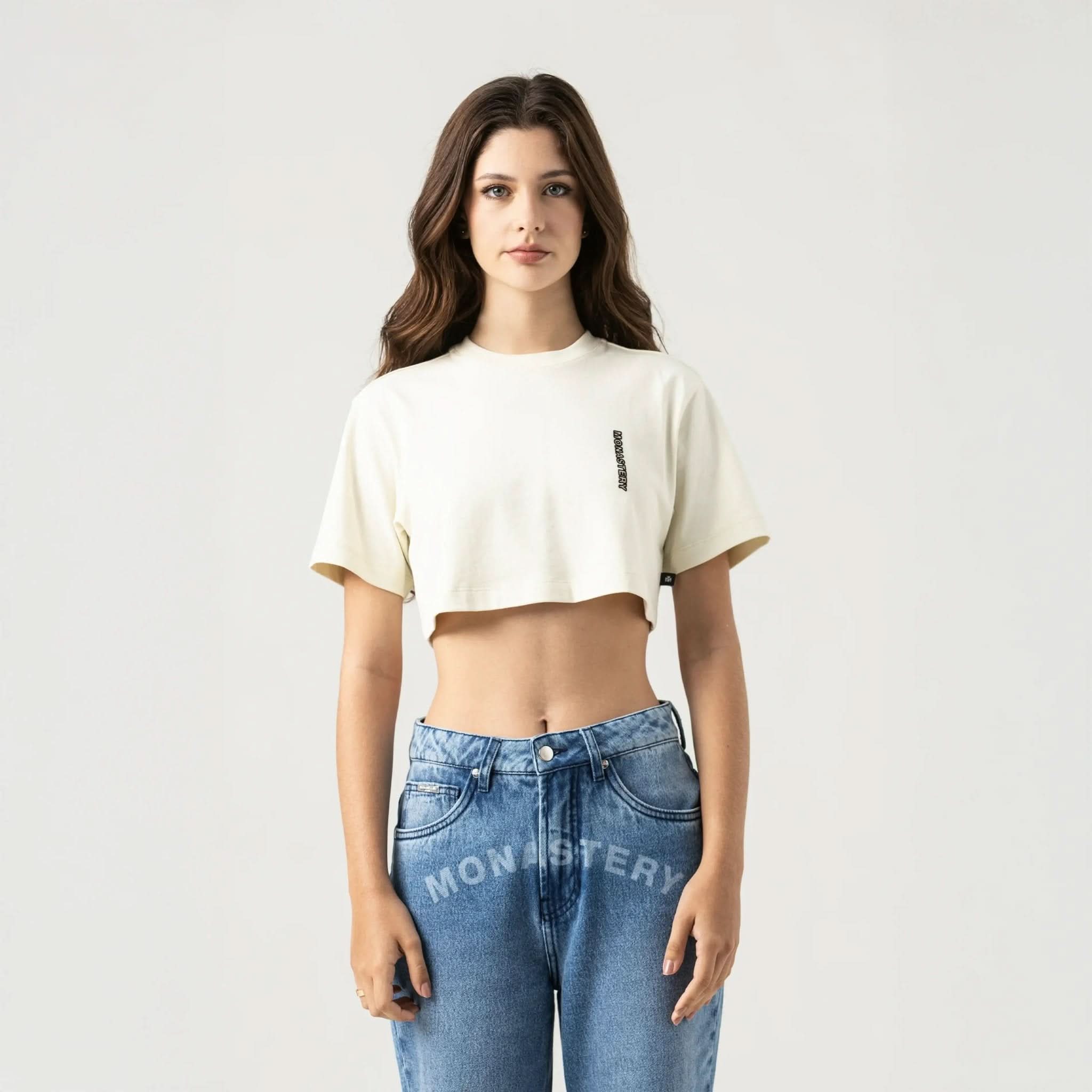 NEKANE CROP TOP WOMEN WHITE ASPARAGUS - Monastery | Tienda Oficial Colombia