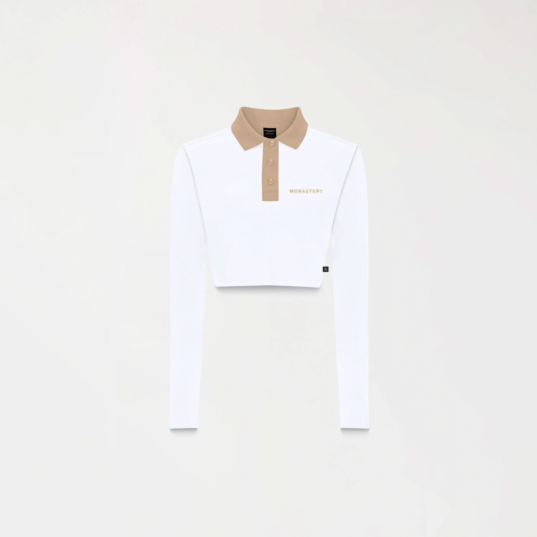 NEWBURY CROP TOP WOMEN WHITE - Monastery | Tienda Oficial Colombia
