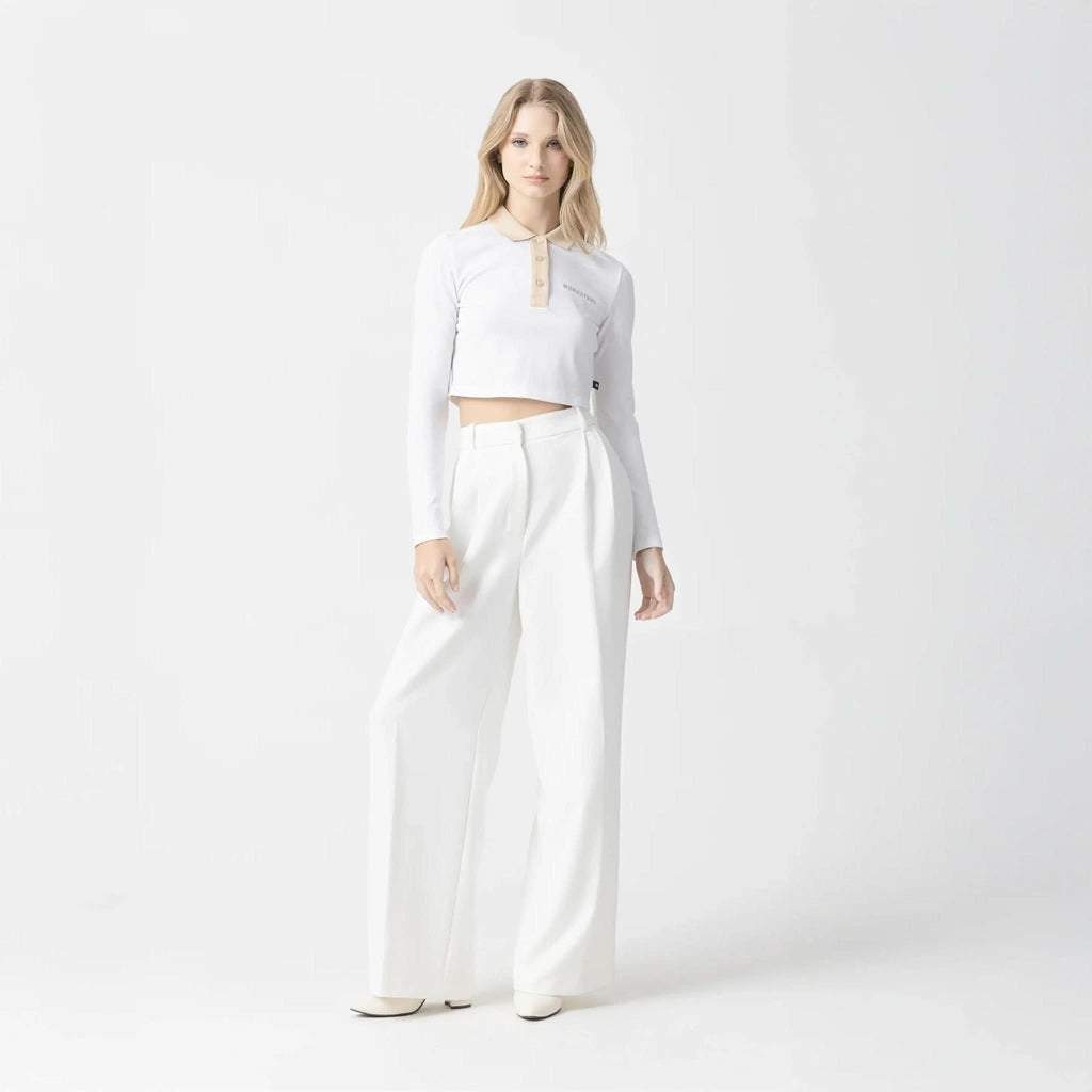 NEWBURY CROP TOP WOMEN WHITE - Monastery | Tienda Oficial Colombia