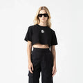 OLWYN CROP TOP WOMEN BLACK METEORITE L/G