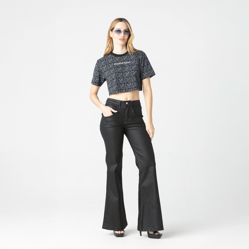 QINA CROP TOP WOMEN BLACK - Monastery | Tienda Oficial Colombia
