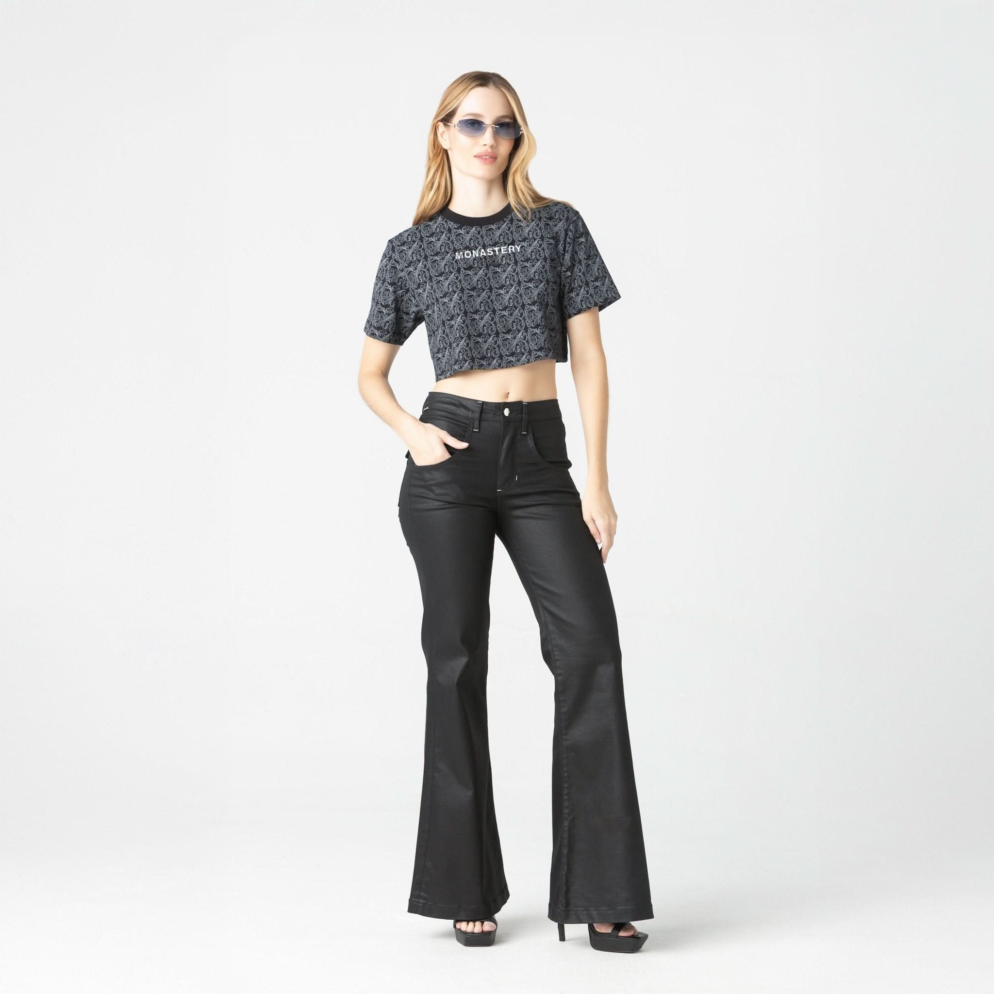 QINA CROP TOP WOMEN BLACK - Monastery | Tienda Oficial Colombia