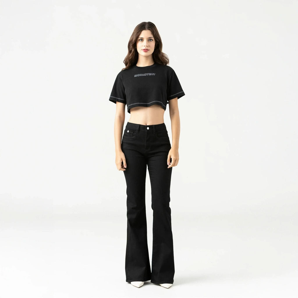 ROISIN CROP TOP WOMEN BLACK - Monastery | Tienda Oficial Colombia