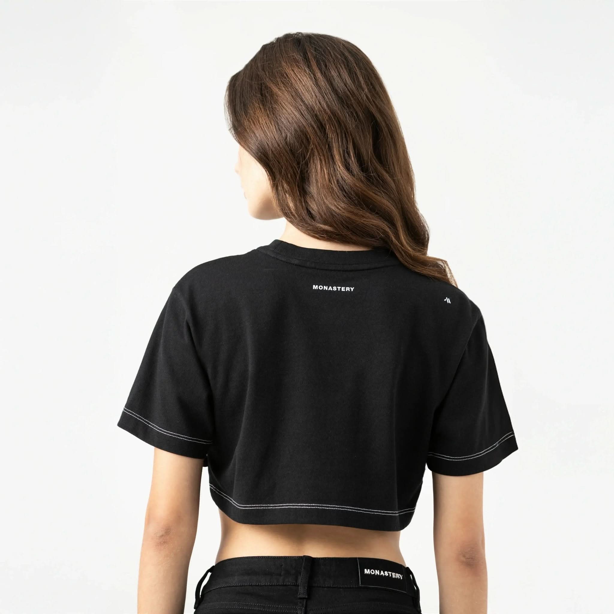 ROISIN CROP TOP WOMEN BLACK - Monastery | Tienda Oficial Colombia