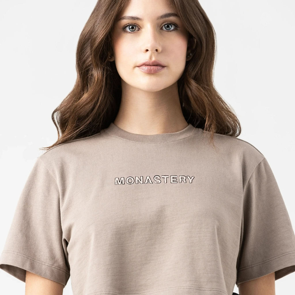 ROISIN CROP TOP WOMEN TAUPE GRAY - Monastery | Tienda Oficial Colombia