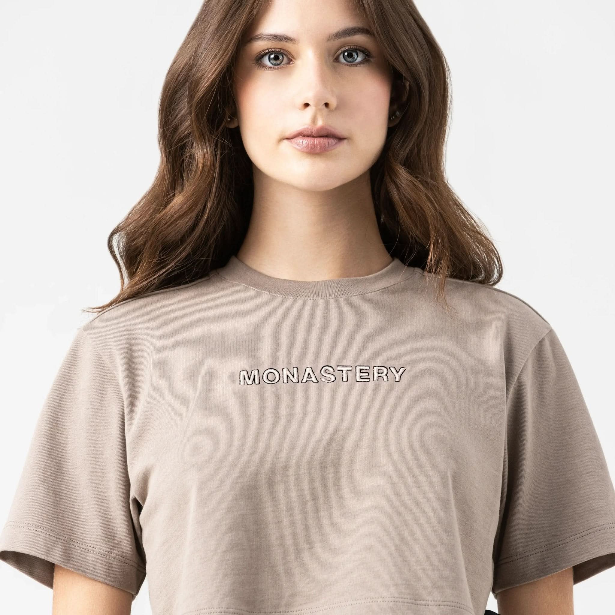 ROISIN CROP TOP WOMEN TAUPE GRAY - Monastery | Tienda Oficial Colombia
