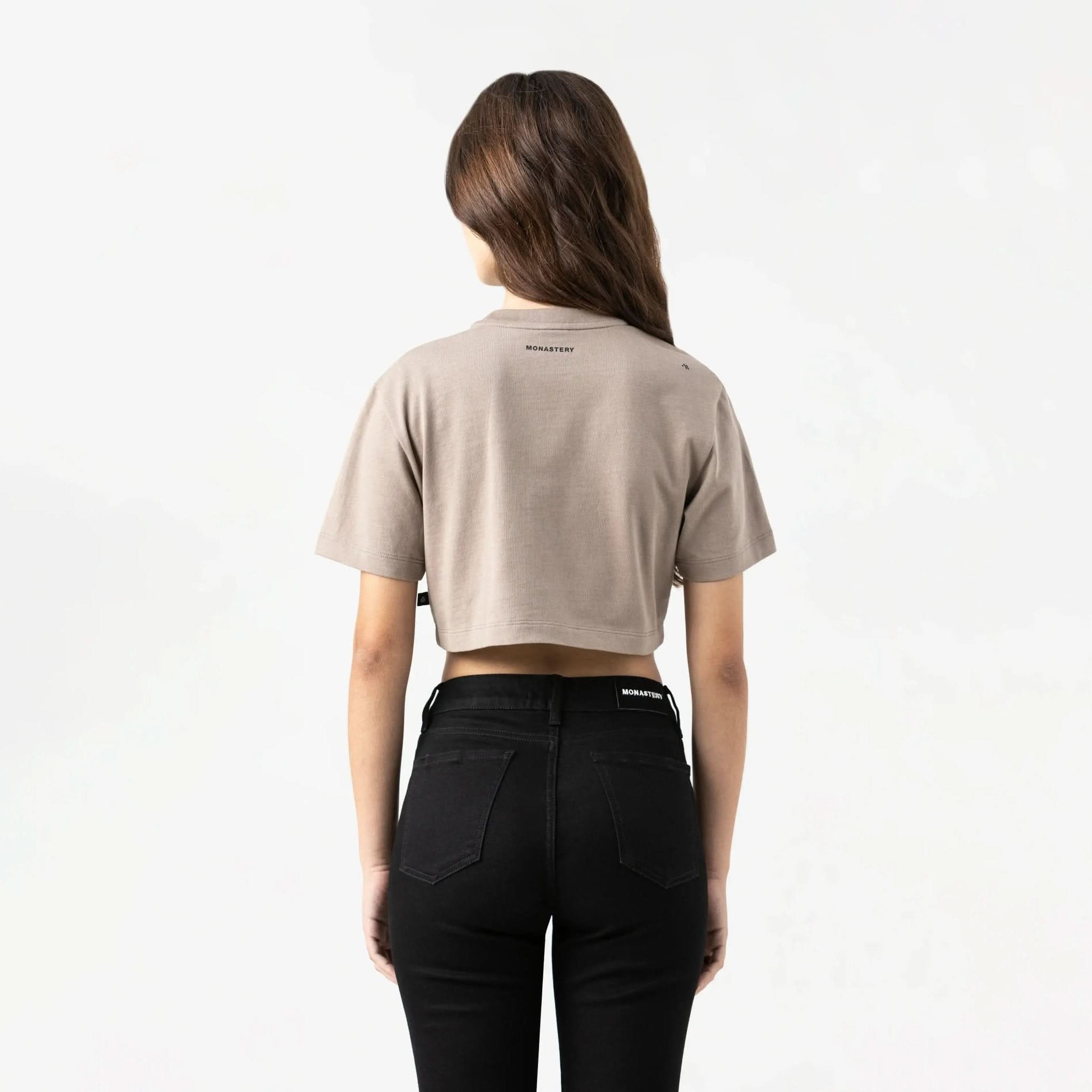 ROISIN CROP TOP WOMEN TAUPE GRAY - Monastery | Tienda Oficial Colombia
