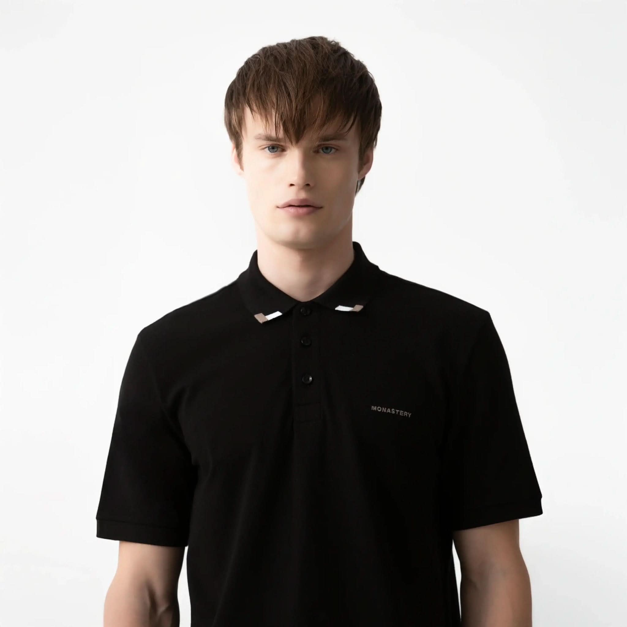 SARDEN POLO MEN BLACK - Monastery | Tienda Oficial Colombia