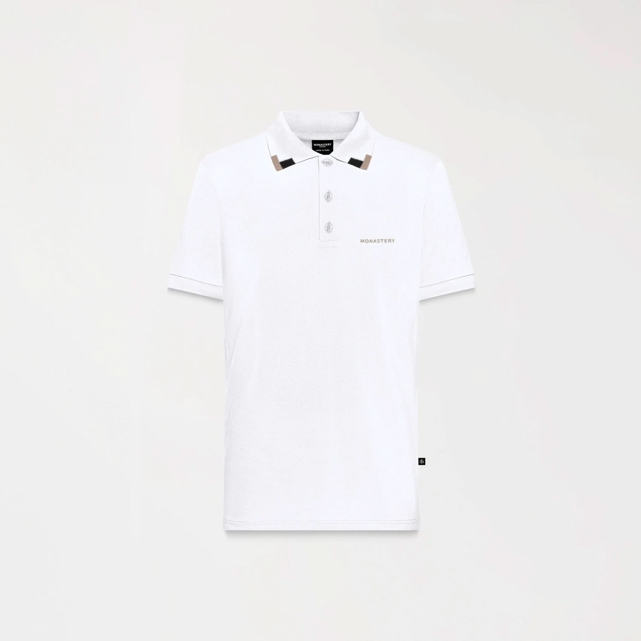 SARDEN POLO MEN WHITE - Monastery | Tienda Oficial Colombia