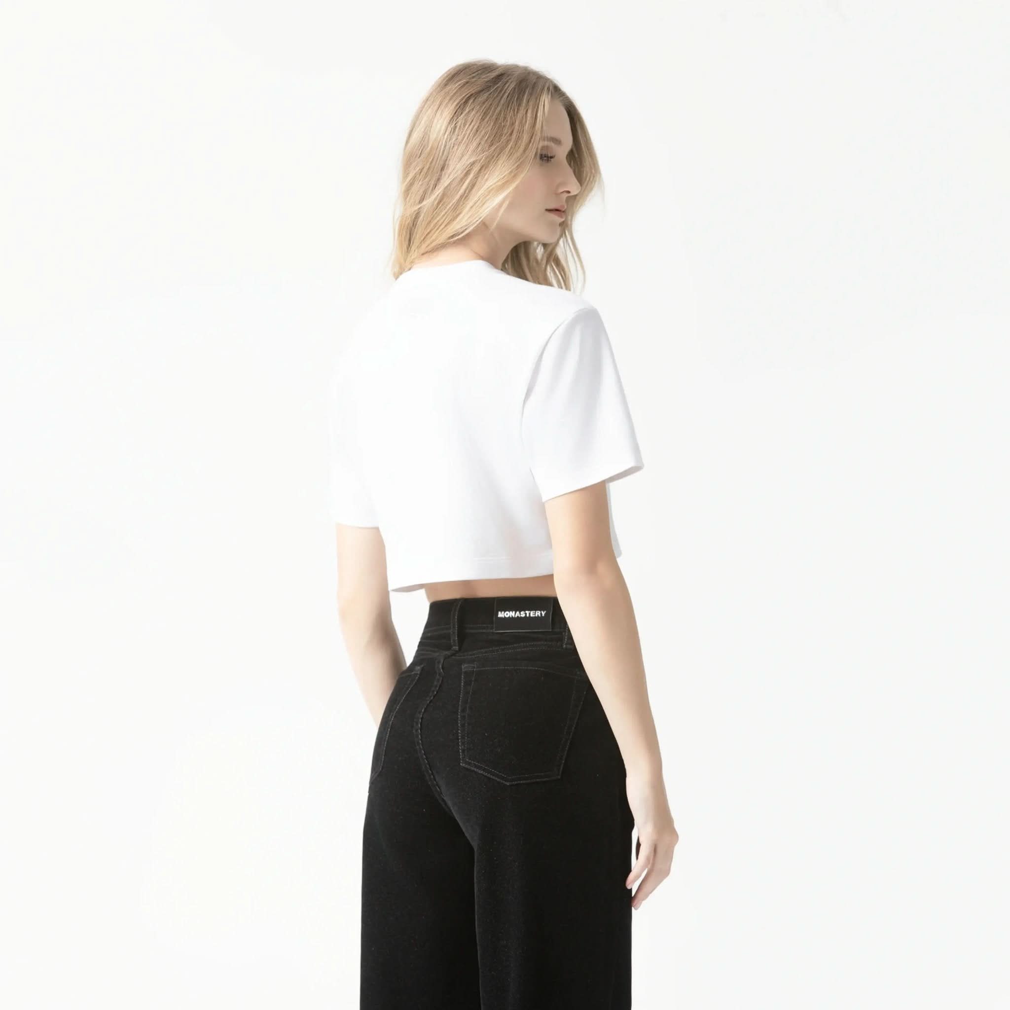 SAVANNA CROP TOP WOMEN WHITE - Monastery | Tienda Oficial Colombia