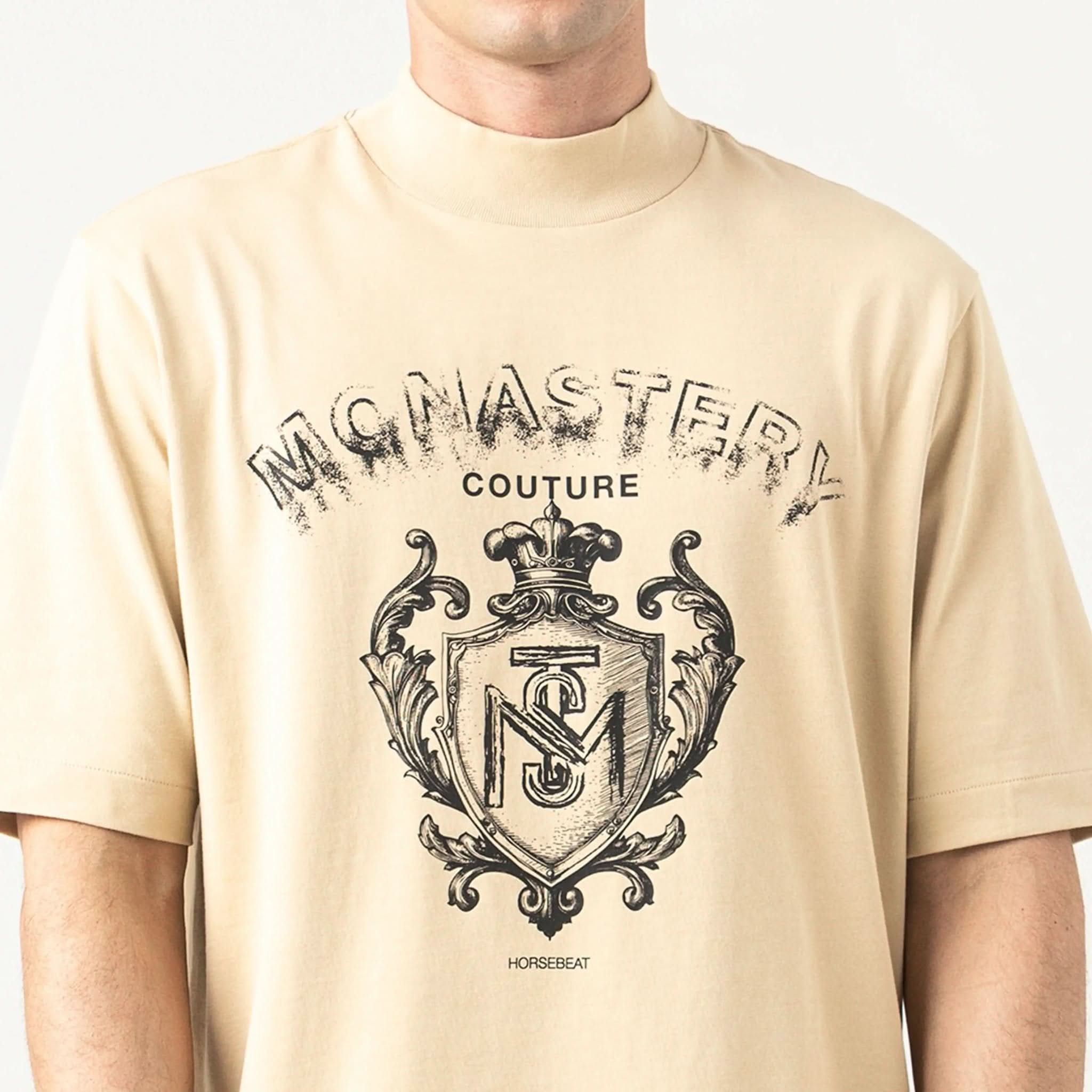 SHEVAL T - SHIRT OVERSIZED MEN IRISH CREAM - Monastery | Tienda Oficial Colombia