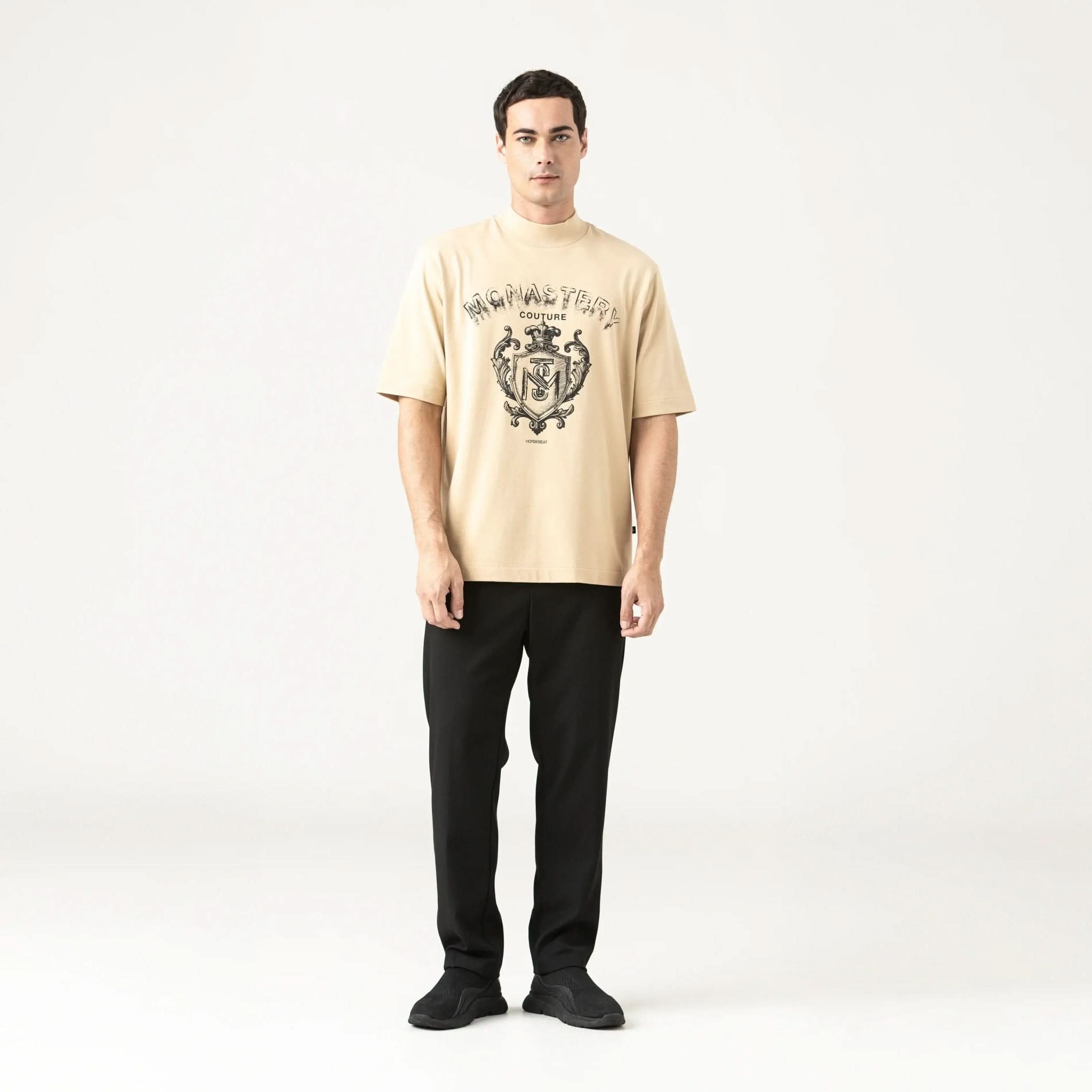 SHEVAL T - SHIRT OVERSIZED MEN IRISH CREAM - Monastery | Tienda Oficial Colombia