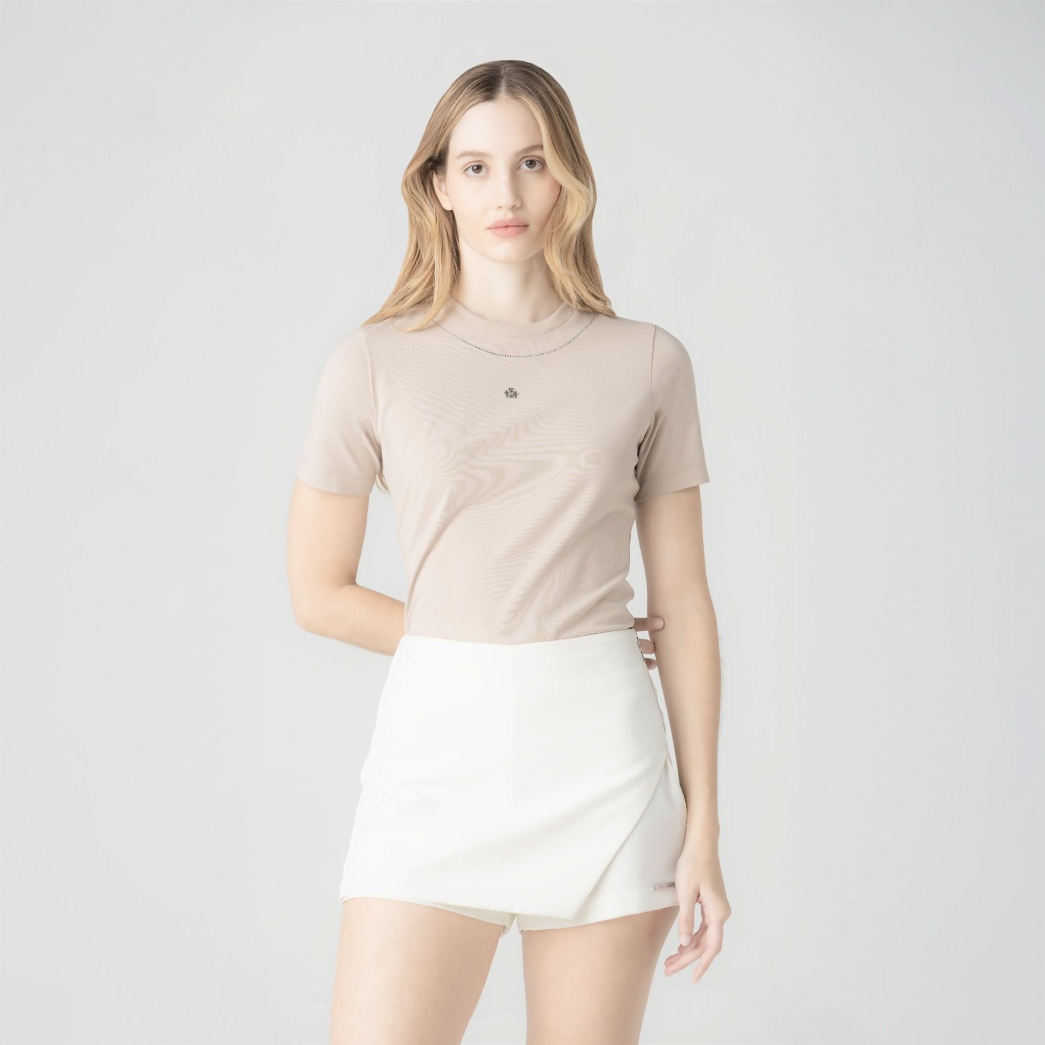 SILJA T - SHIRT WOMEN SIMPLY TAUPE - Monastery | Tienda Oficial Colombia