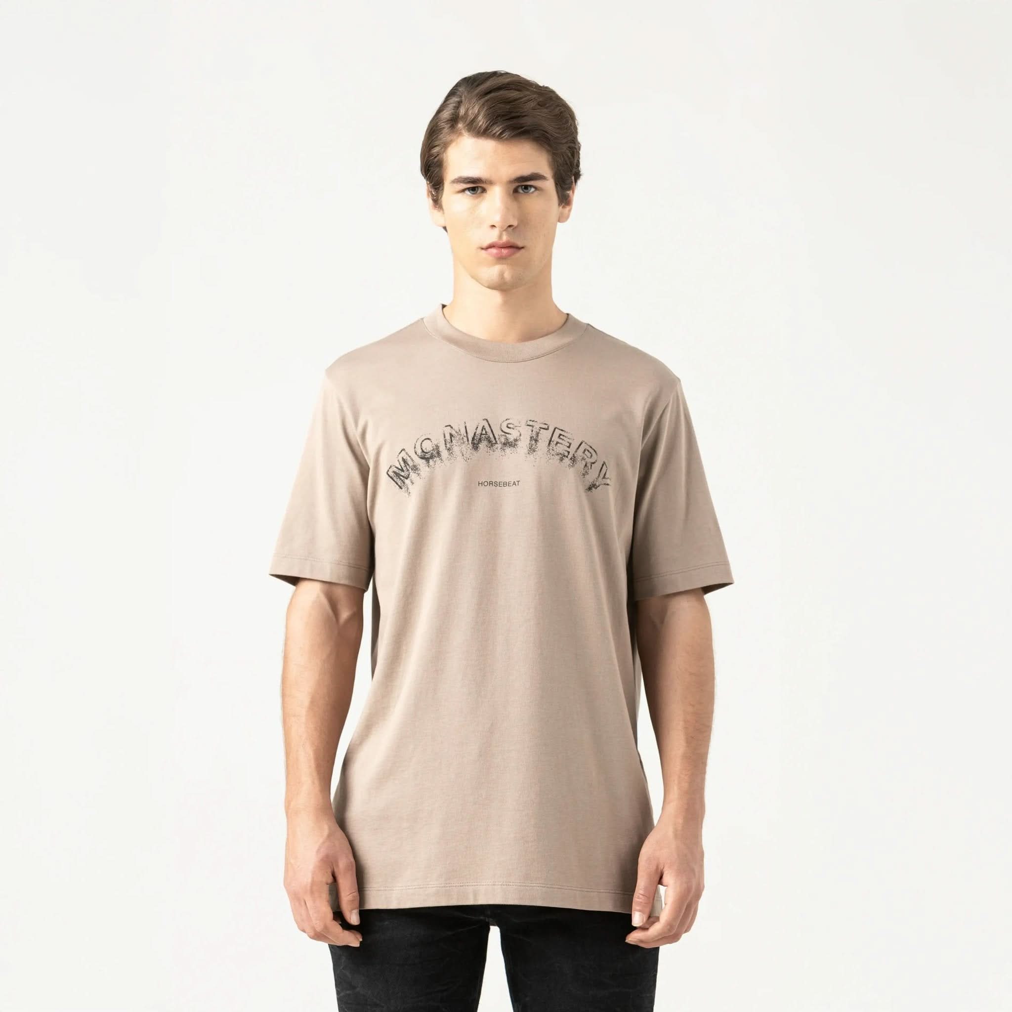 SMOKE T - SHIRT MEN TAUPE GRAY - Monastery | Tienda Oficial Colombia