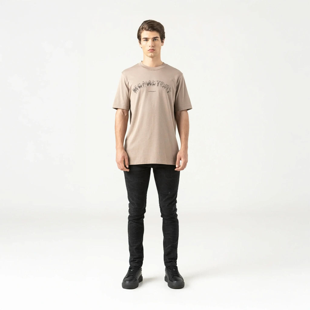 SMOKE T - SHIRT MEN TAUPE GRAY - Monastery | Tienda Oficial Colombia