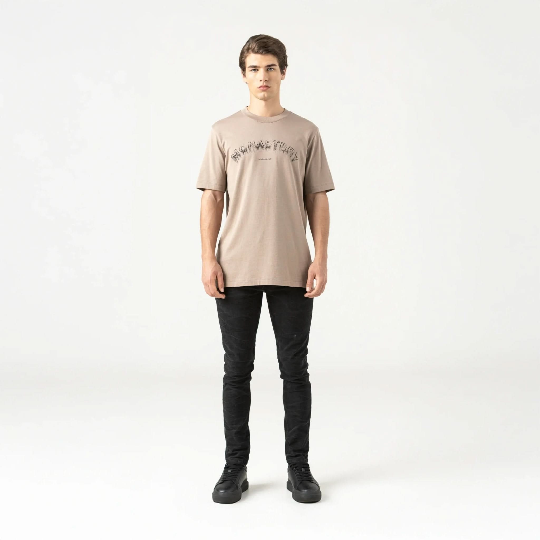 SMOKE T - SHIRT MEN TAUPE GRAY - Monastery | Tienda Oficial Colombia