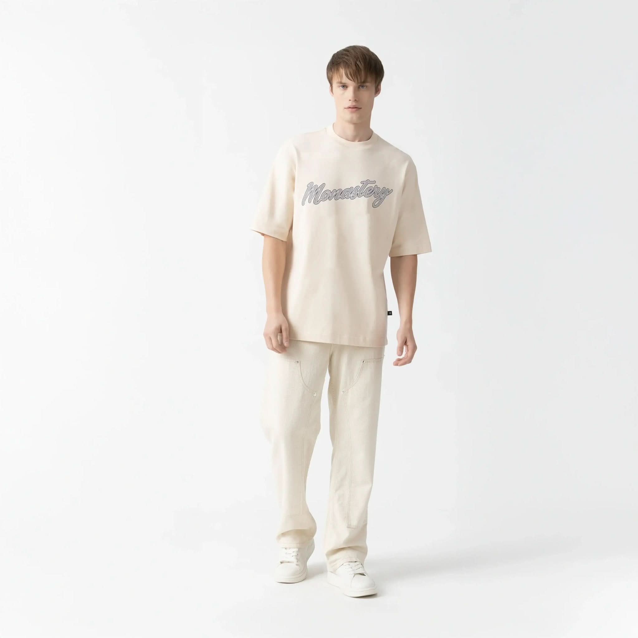 SMOKY T - SHIRT OVERSIZED MEN SAND DOLLAR - Monastery | Tienda Oficial Colombia