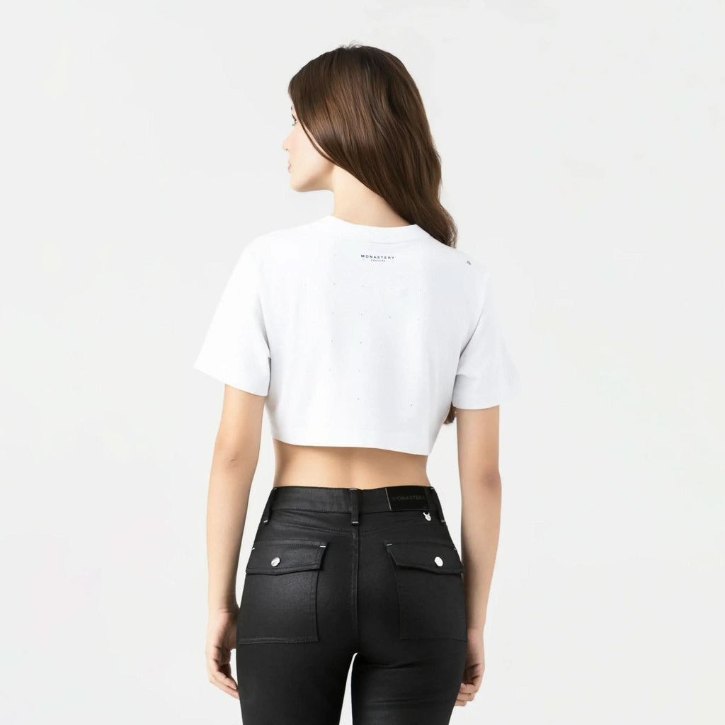 SORA CROP TOP WOMEN WHITE - Monastery | Tienda Oficial Colombia