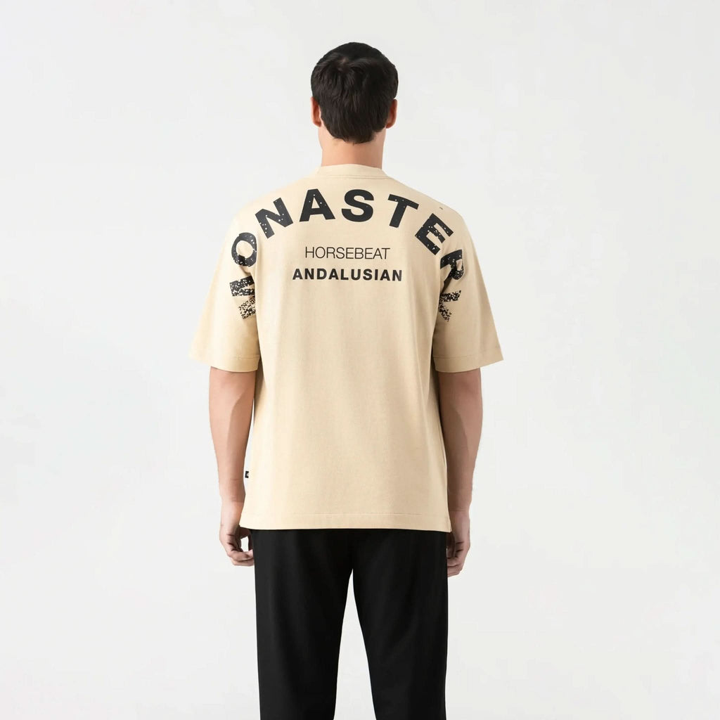 SPARTAN T - SHIRT OVERSIZED MEN IRISH CREAM - Monastery | Tienda Oficial Colombia